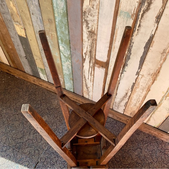 Antique Oak Plant stand solid wood - Picture 7 of 14